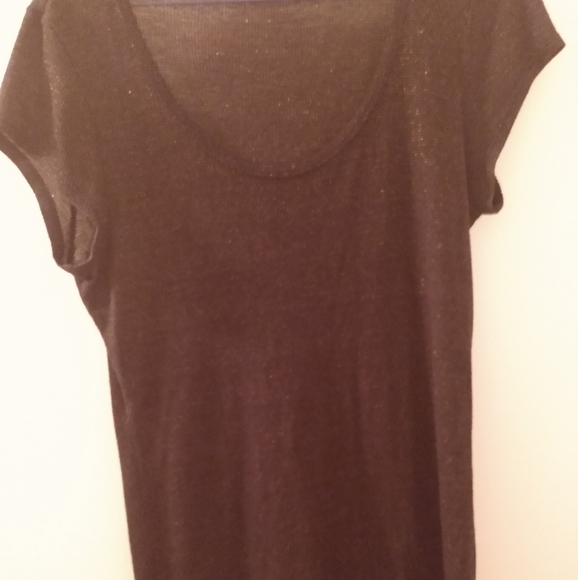 Sexy  black shirt with faint sparkle. - Picture 1 of 1